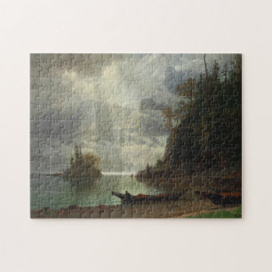 Island in the Lake (oil on canvas) Jigsaw Puzzle