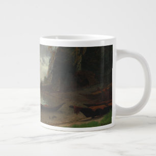 Island in the Lake (oil on canvas) Large Coffee Mug