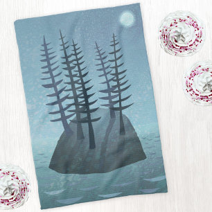 Island in the Ocean Art Kitchen Towel