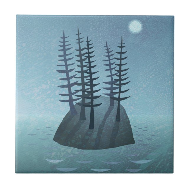 Island in the Ocean Art Tile (Front)