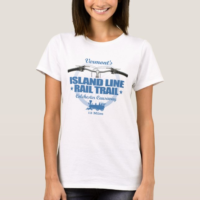 Island Line Rail Trail (H2) T-Shirt (Front)
