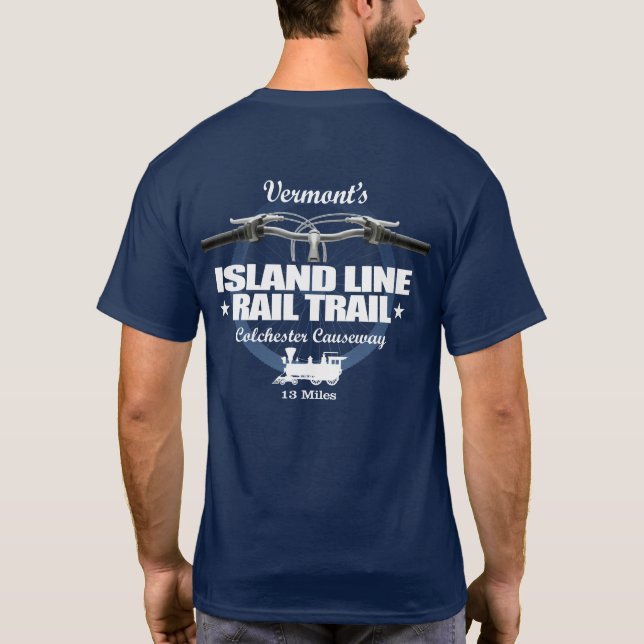Island Line Rail Trail (H2) T-Shirt (Back)