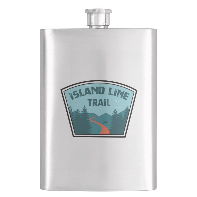 Island Line Trail Hip Flask (Front)