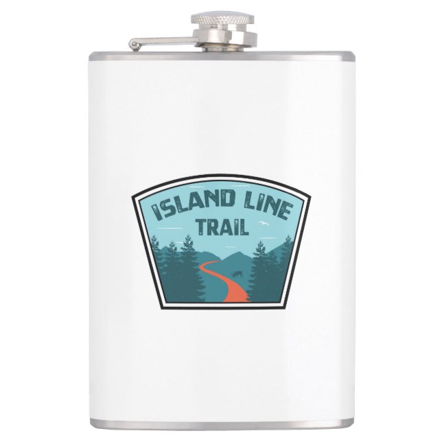 Island Line Trail Hip Flask (Front)