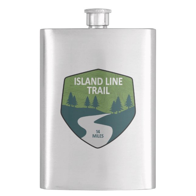 Island Line Trail Hip Flask (Front)