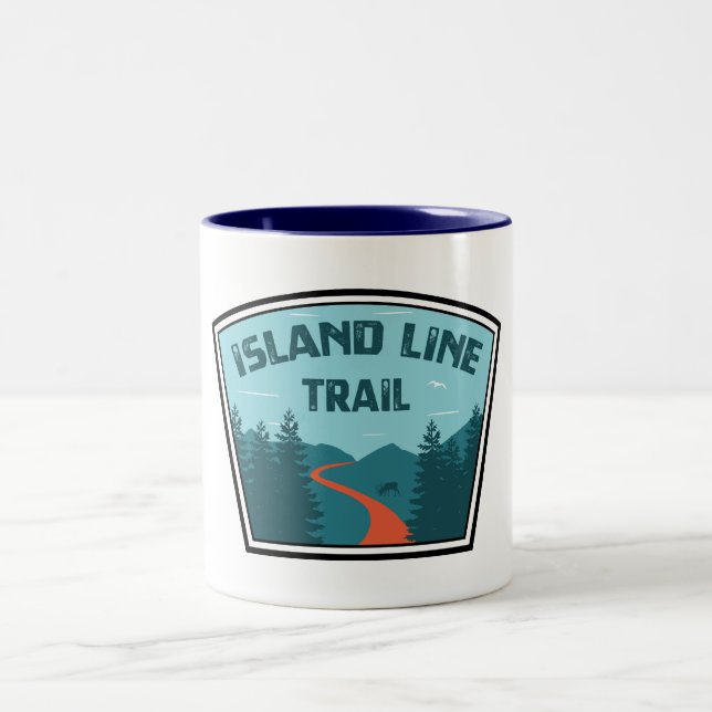 Island Line Trail Two-Tone Coffee Mug (Center)