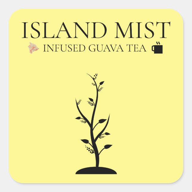 ISLAND MIST INFUSED GUAVA TEA SQUARE STICKER (Front)