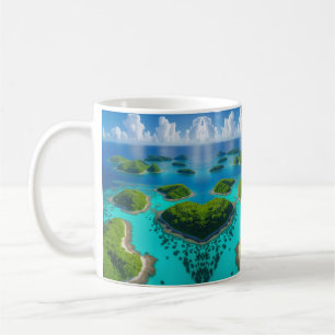 "Island Mornings: Aerial Ocean View Coffee Mug
