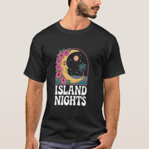 Island Nights Vintage Aesthetic Retro Tropical Hib T-Shirt
