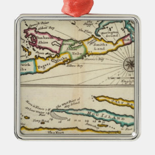 Island of Bermuda, Part of Providence Island Metal Ornament