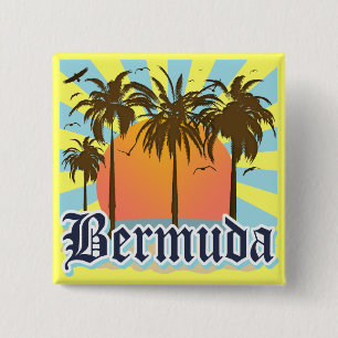 Island of Bermuda Souvenirs 2 Inch Square Button