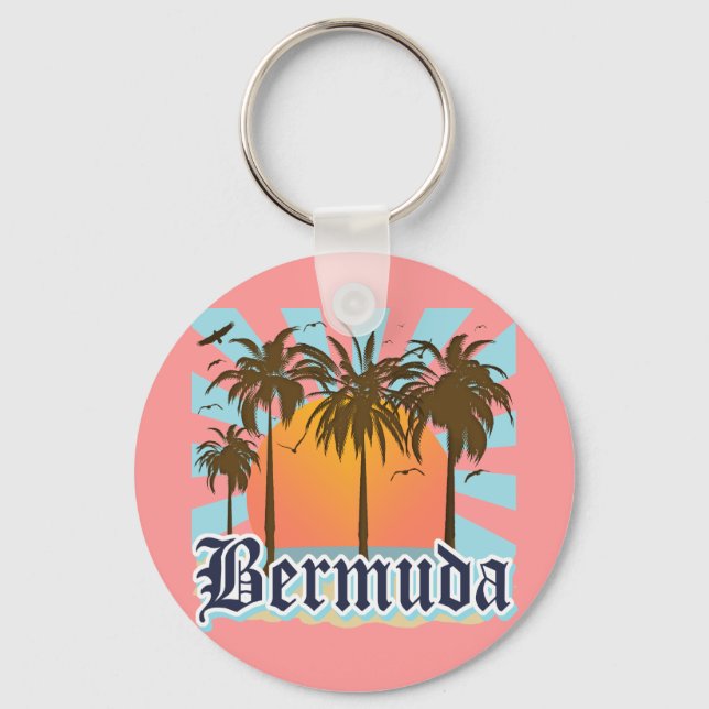 Island of Bermuda Souvenirs Keychain (Front)