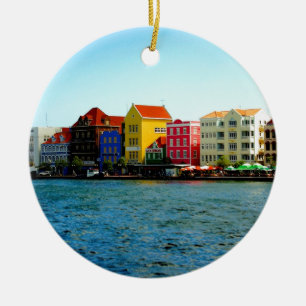 Island of Curacao Design by Admiro Ceramic Ornament
