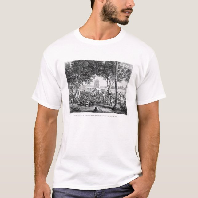 Island of Guam: Natives at Work in the Garden of t T-Shirt (Front)