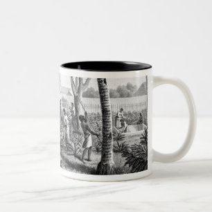 Island of Guam: Natives at Work in the Garden of t Two-Tone Coffee Mug