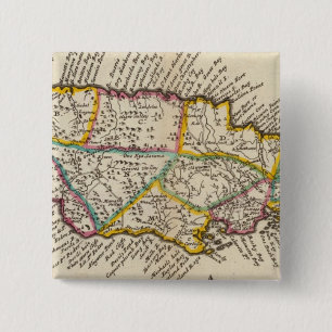 Island of Jamaica 2 Inch Square Button