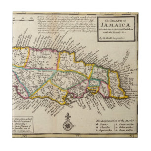 Island of Jamaica Tile
