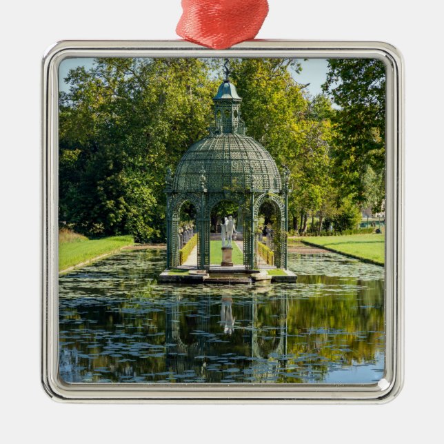 Island of Love in the Chateau de Chantilly Metal Ornament (Front)