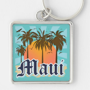 Island of Maui Hawaii Souvenir Keychain