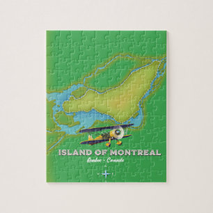 Island of Montreal Canada map Jigsaw Puzzle