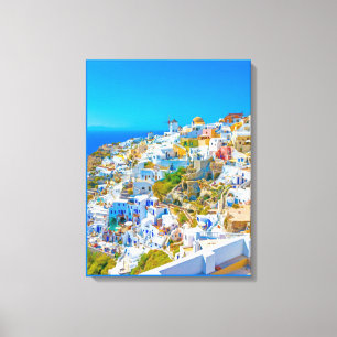 Island Paradise Greek Island Serenity Canvas Print