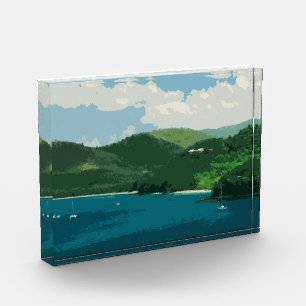 Island Paradise Retro Photo Block