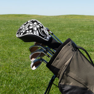 ISLAND PLUMERIA (BLACK) GOLF HEAD COVER