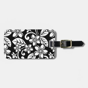ISLAND PLUMERIA (BLACK) LUGGAGE TAG