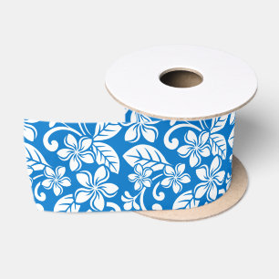 ISLAND PLUMERIA (BLUE SKY) SATIN RIBBON