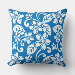 ISLAND PLUMERIA (BLUE SKY) THROW PILLOW