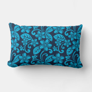 ISLAND PLUMERIA (Blue x 2) Lumbar Pillow