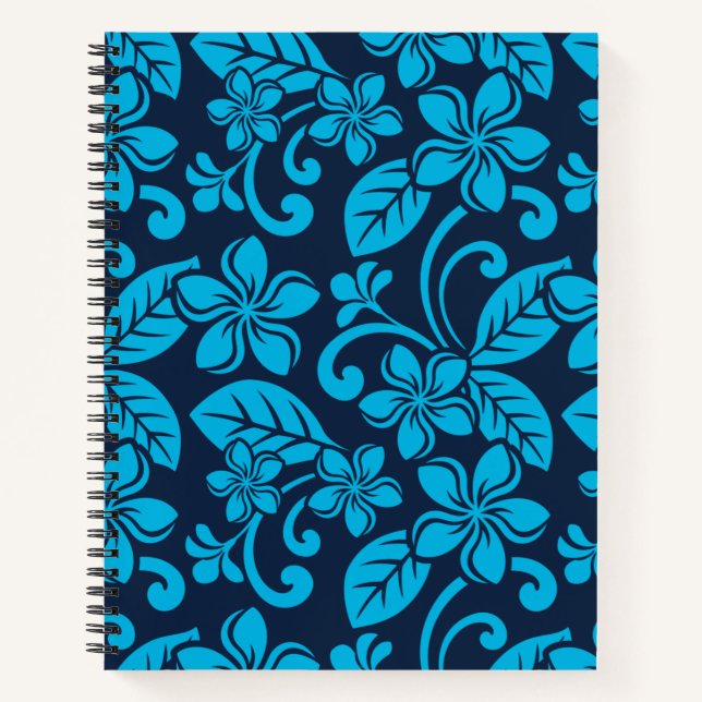 ISLAND PLUMERIA (Blue x 2) Notebook (Front)