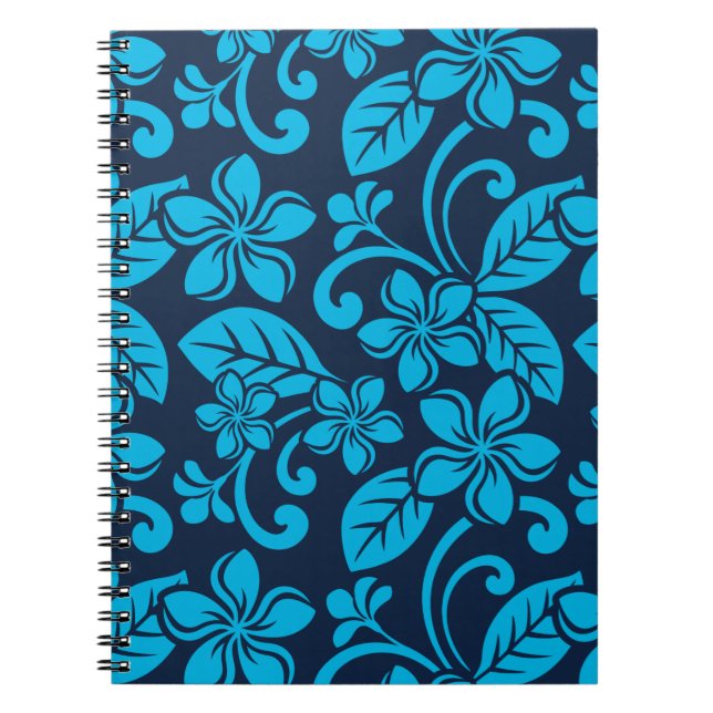 ISLAND PLUMERIA (Blue x 2) Notebook (Front)