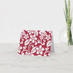 ISLAND PLUMERIA (CARDINAL RED) Carte de remercieme