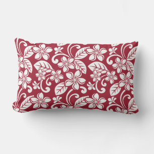 ISLAND PLUMERIA (CARDINAL RED) LUMBAR PILLOW
