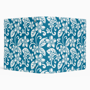 ISLAND PLUMERIA (CARIBBEAN BLUE) 3 RING BINDER