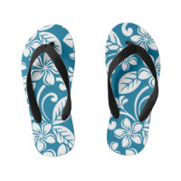 ISLAND PLUMERIA (CARIBBEAN BLUE)Pair of Flip Flops