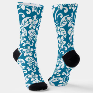 ISLAND PLUMERIA (CARIBBEAN BLUE) SOCKS