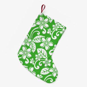 ISLAND PLUMERIA (CITRUS GREEN) SMALL CHRISTMAS STOCKING