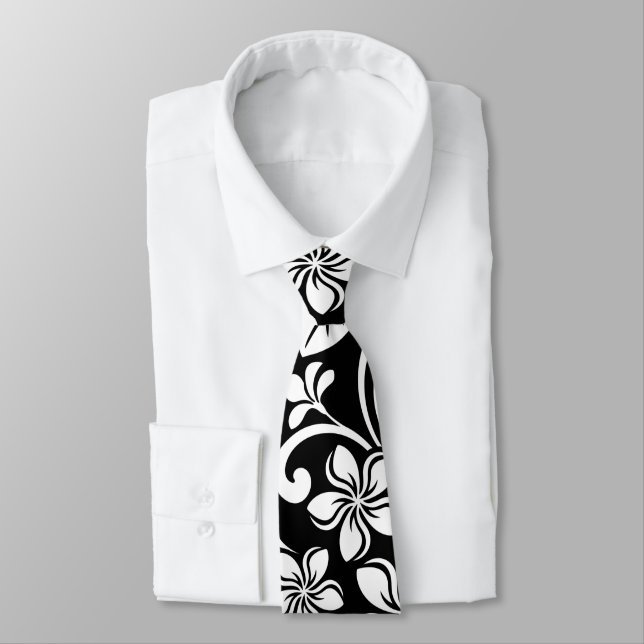 ISLAND PLUMERIA (CITRUS GREEN) TIE (Tied)