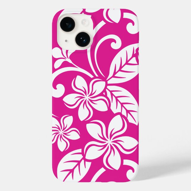 ISLAND PLUMERIA (HOT PINK) Case-Mate iPhone CASE (Back)