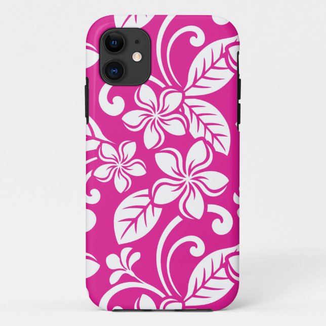 ISLAND PLUMERIA (HOT PINK) Case-Mate iPhone CASE (Back)