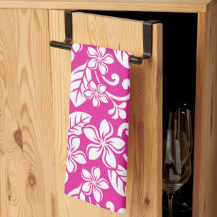 ISLAND PLUMERIA (HOT PINK) KITCHEN TOWEL