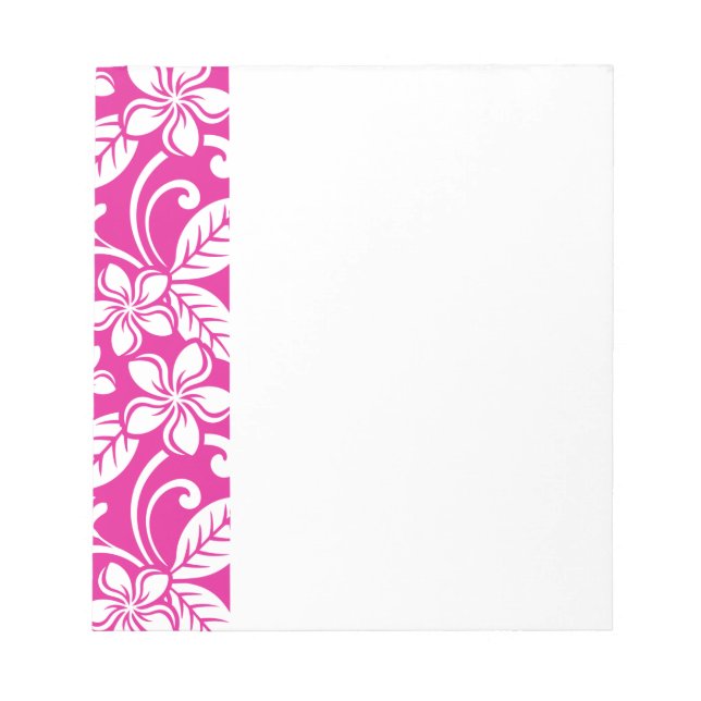 ISLAND PLUMERIA (HOT PINK) NOTEPAD (Front)