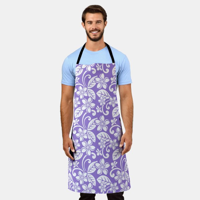 ISLAND PLUMERIA (LAVENDER) APRON (Worn)
