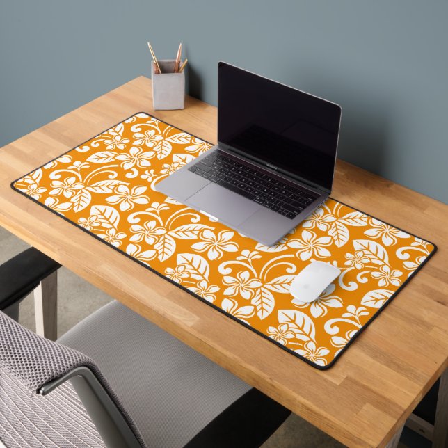 ISLAND PLUMERIA (ORANGE) DESK MAT (Office 2)