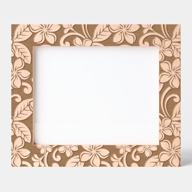 ISLAND PLUMERIA PATTERN  ETCHED FRAMES (Front)