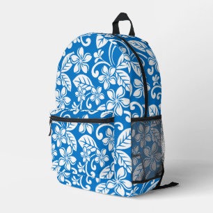 ISLAND PLUMERIA PATTERN IN BLUE SKY PRINTED BACKPACK