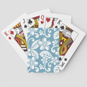 ISLAND PLUMERIA (SLATE BLUE) Bicycle Playing Cards