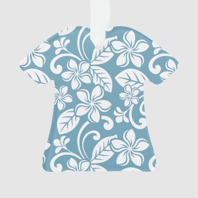 ISLAND PLUMERIA (SLATE BLUE) ORNAMENT (Front)